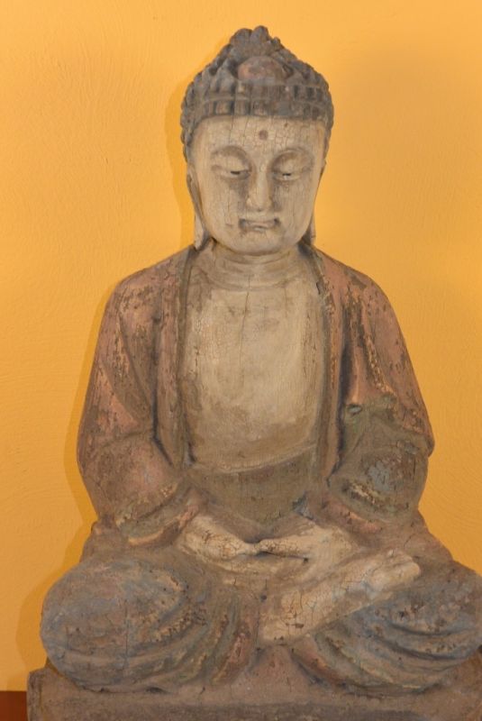 Chinesische Holz Statue Buddha 2