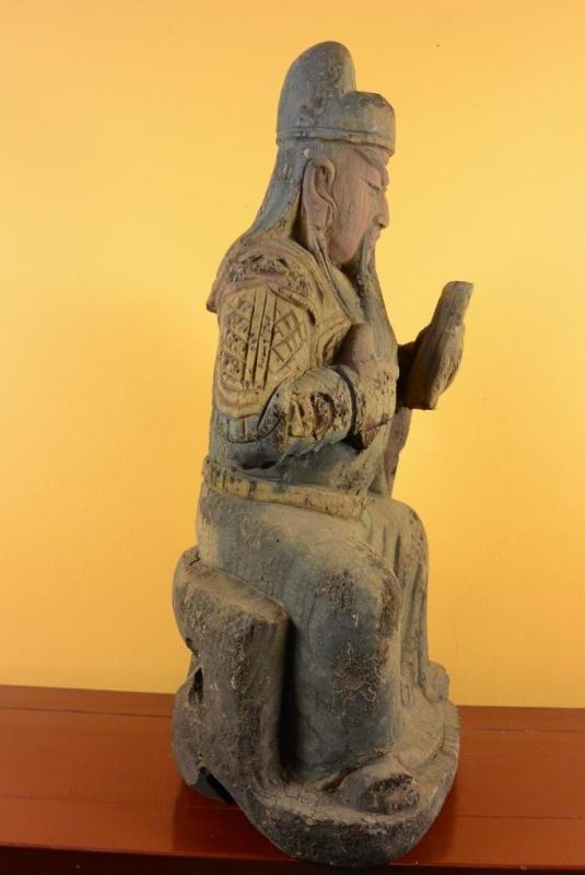 Chinesische Holz Statue - Buddhist Salbei 2 4