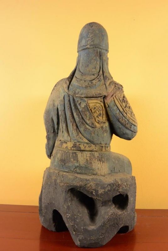 Chinesische Holz Statue - Buddhist Salbei 2 5