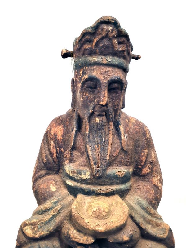 Chinesische Holz Statue Buddhist Salbei 2