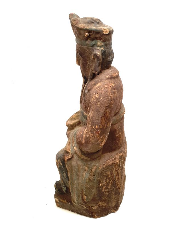 Chinesische Holz Statue Buddhist Salbei 4