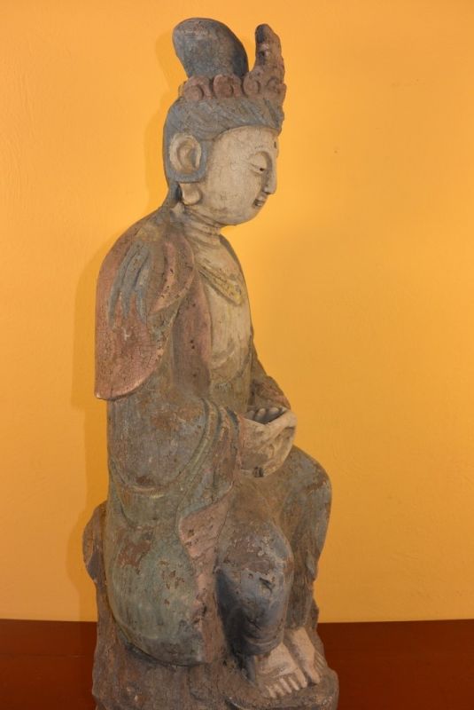 Chinesische Holz Statue 4