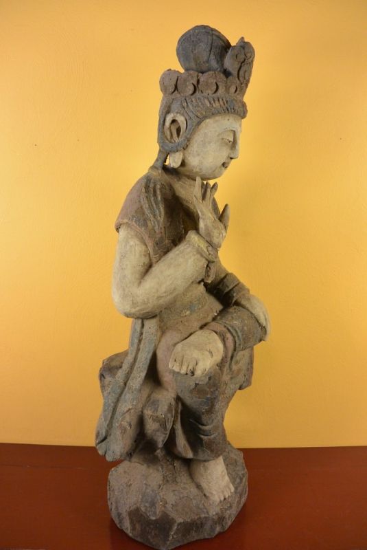 Chinesische Holz Statue GuanYin 4