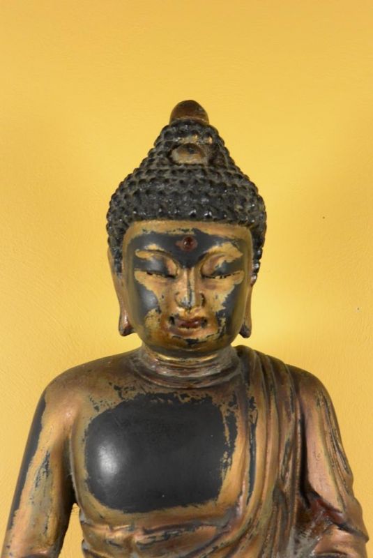 Chinesische Holz Statue - Lackiert - Buddha 2 2