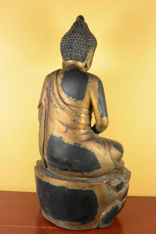 Chinesische Holz Statue - Lackiert - Buddha 2 4