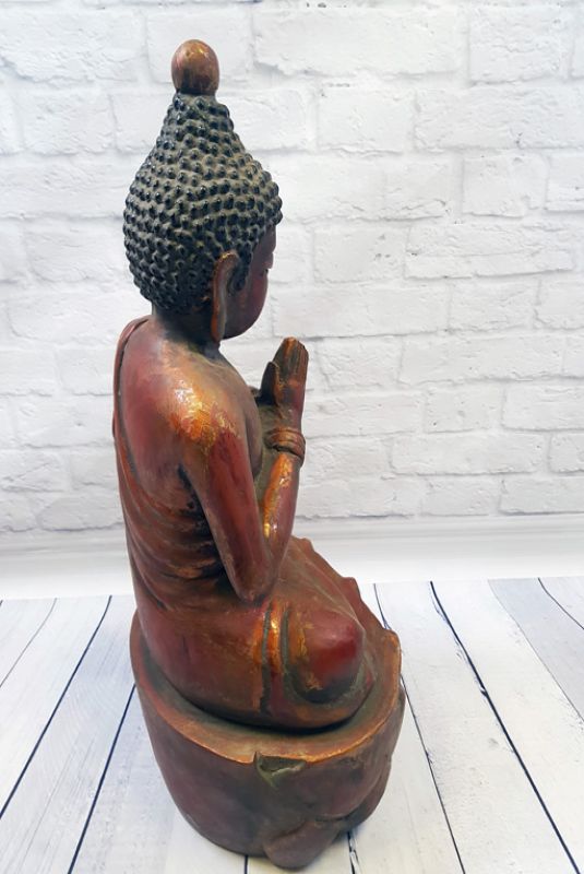 Chinesische Holz Statue - Lackiert - Buddha 2 4