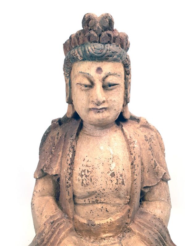 Chinesische Holzfiguren Guanyin Bodhisattva 2