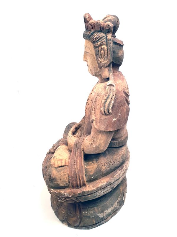 Chinesische Holzfiguren Guanyin Bodhisattva 4