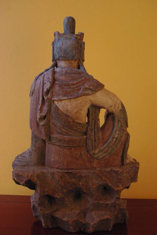 Chinesische Holzfiguren GuanYin Polychrome 4