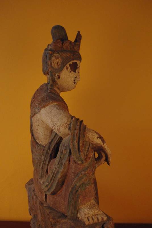 Chinesische Holzfiguren GuanYin Polychrome 5