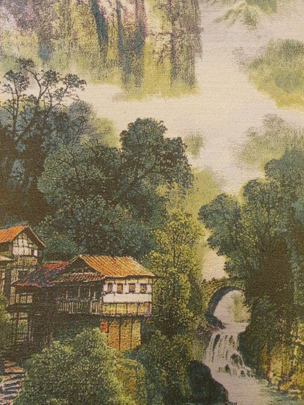 Chinesische Malerei - Stickerei auf Seide - Landschaft - Wasserfälle 3