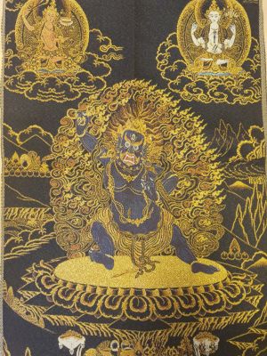 Chinesische Malerei - Stickerei auf Seide - Thangka - Daweide King Kong