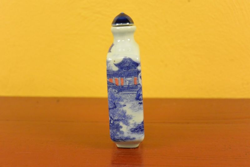 Chinesische Porzellan Schnupftabakflasche chinesische Landschaft 4