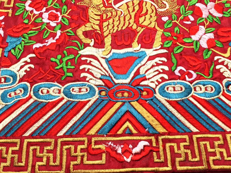 Chinesische Stickerei - Quadratischer Vorfahre - Emblem - Wächterlöwe 3