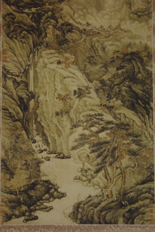 Chinesisches Gemälde auf Seide Landschaft 2