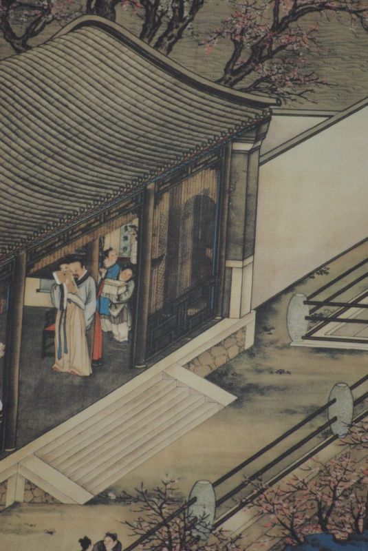 Chinesisches Gemälde auf Seide Traditionelles Haus 5