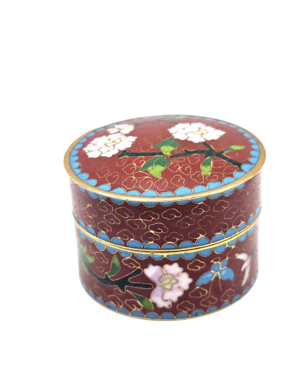 Chinos cloisonné: artesanía y tradición - Caja marrón - Flores 2