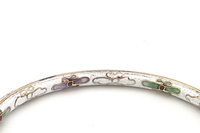 Cloisonné Armband Weiß 2