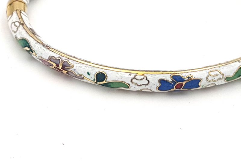 Cloisonné Armband Weiß 3