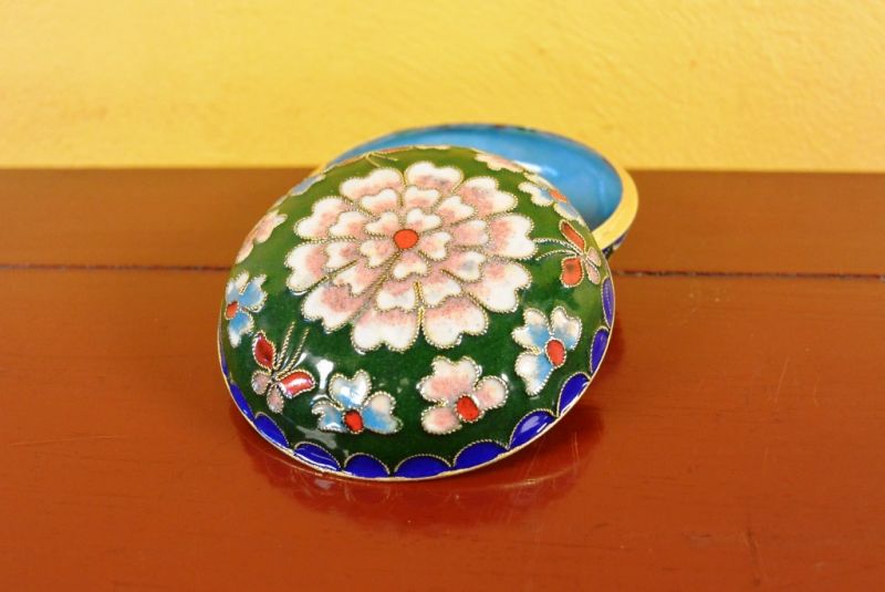 Cloisonne-Dose Grün 2 5