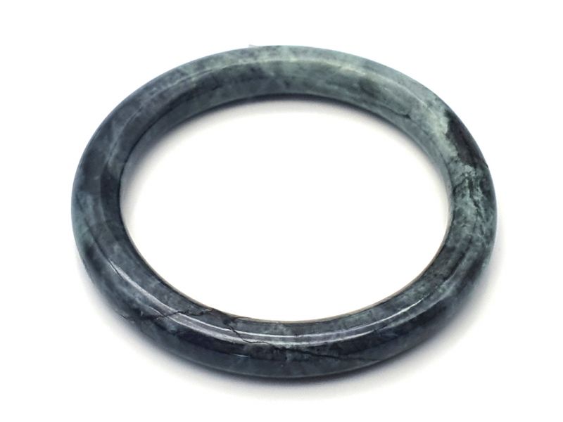 Echter Jade-Armreif - Jade-Armband - Jade-Shop - 6,10 cm - Dunkelgrün 2