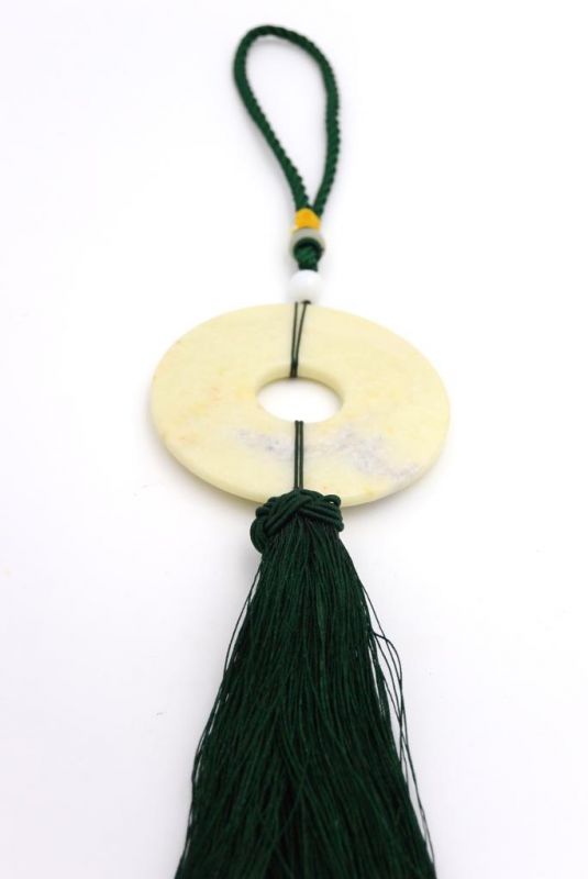 Feng Shui Chic Jade Tassel Green and White 2