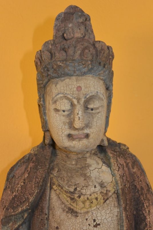 Göttin Guanyin-Statue aus Holz 2