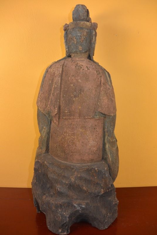 Göttin Guanyin-Statue aus Holz 5