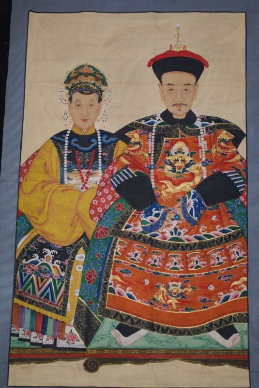 Grosse Ahnenpaare und Kaiser Chinas XXOrange/Gelb 2