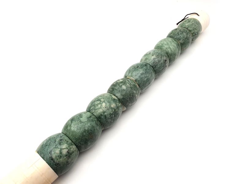 Große Chinesische Kalligraphie Pinsel - Jade - Oval 3