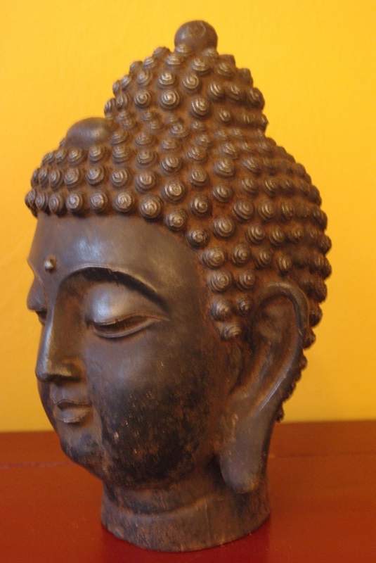 Grosser Kopf Buddha Metall 2