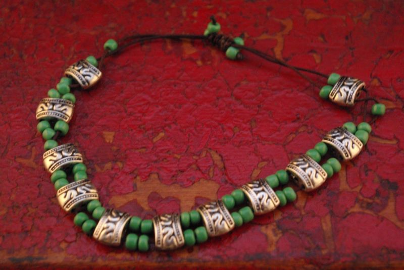 Grün Perlen Armband Tibet 3