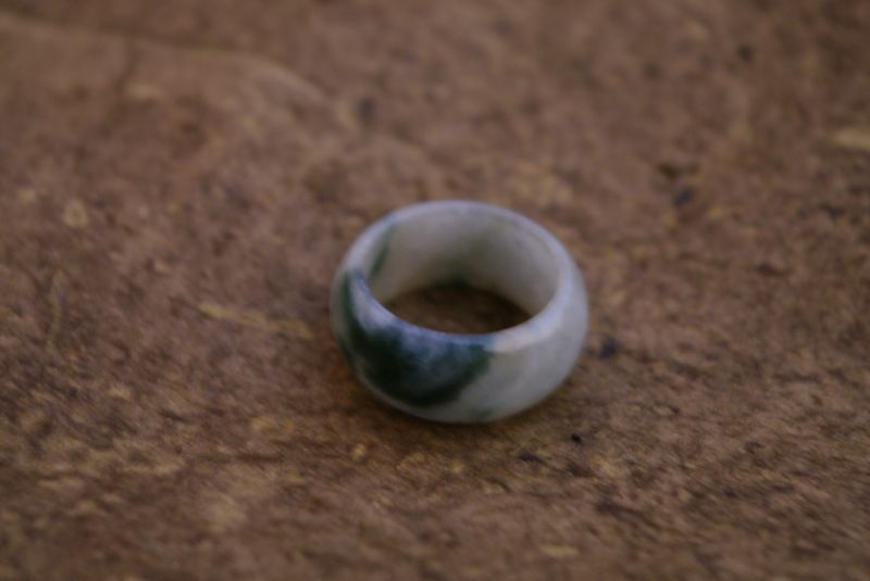 Grün und Weisser Jade Ringe 2