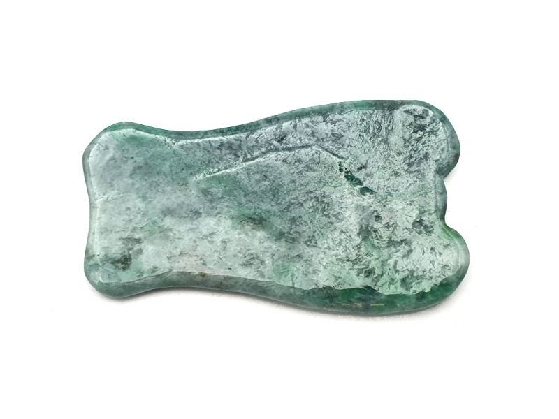 Gua Sha Fish - Real Jade - Body and face - Dark Green / Transparent 1