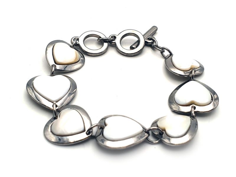 Herz Armband Weiss 2