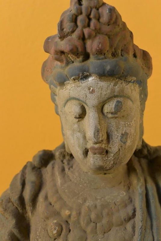 Holz Statuetten aus China Bodhisattva beten 2