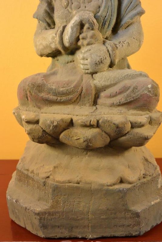 Holz Statuetten aus China Bodhisattva beten 4