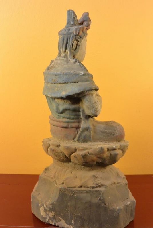 Holz Statuetten aus China Bodhisattva beten 5