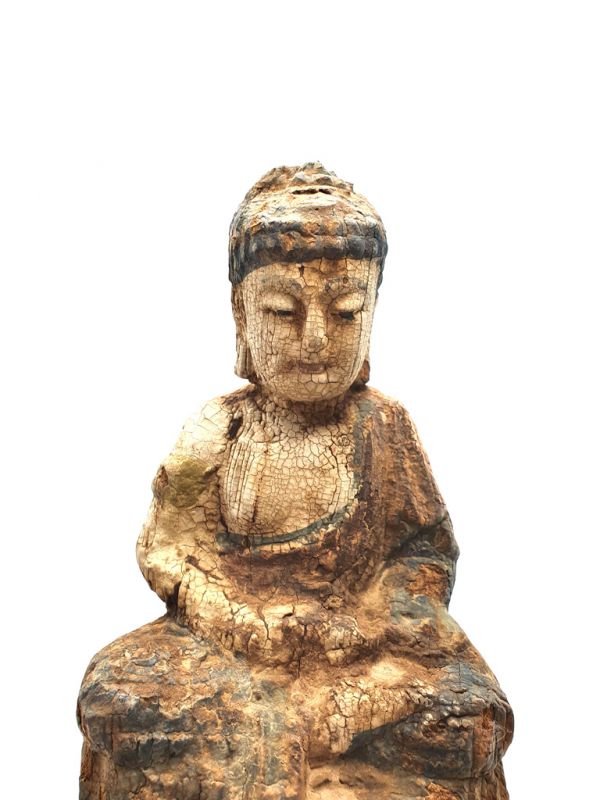 Holz Statuetten aus China - Buddha im Lotussitz 2