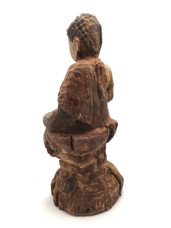 Holz Statuetten aus China - Buddha im Lotussitz 5