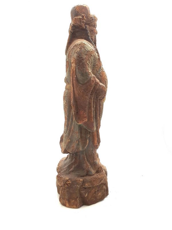 Holz Statuetten aus China Buddhist Salbei stehend 4