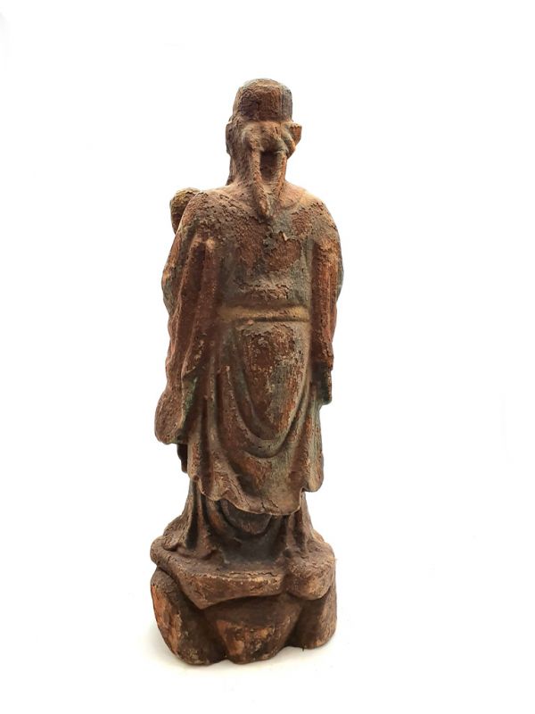 Holz Statuetten aus China Buddhist Salbei stehend 5