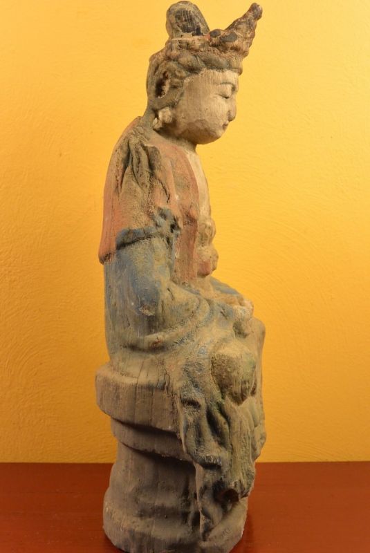 Holz Statuetten aus China Göttin Guanyin 4