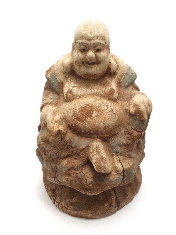 Holz Statuetten aus China Lachender Buddha 2