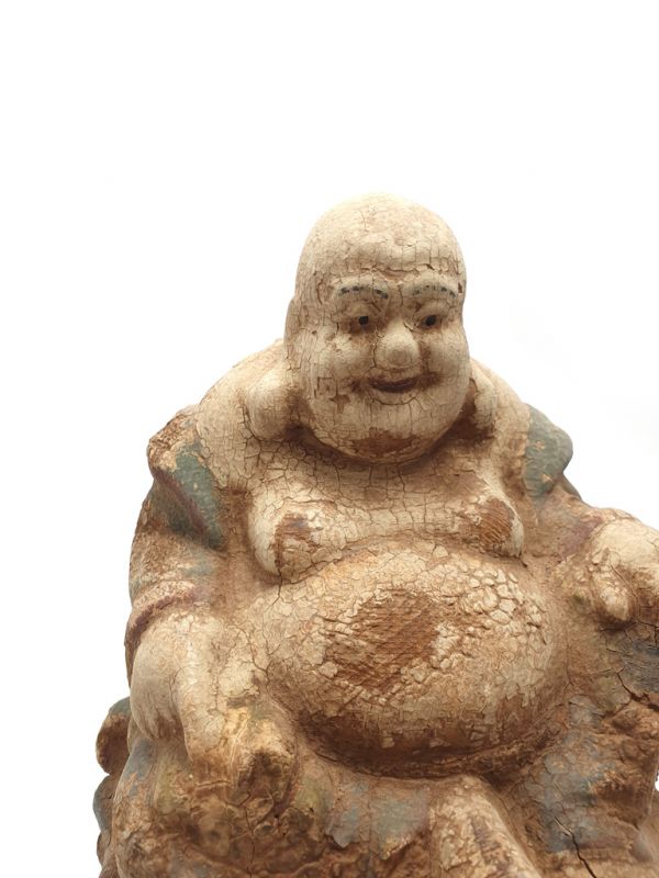 Holz Statuetten aus China Lachender Buddha 3