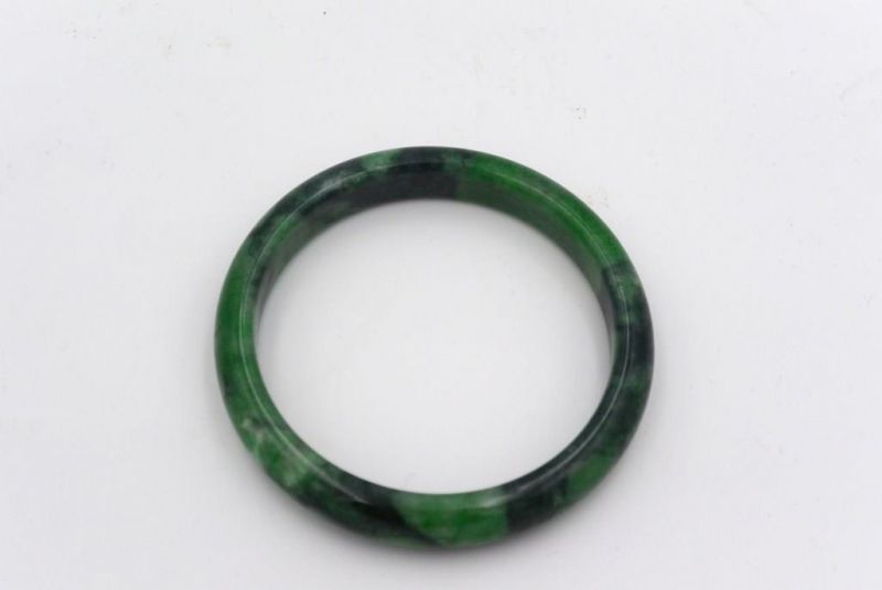 Jade-Armband - Klasse A 5 9cm - Dunkelgrün 2