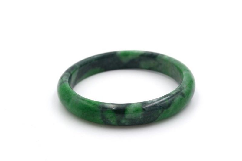 Jade-Armband - Klasse A 5 9cm - Dunkelgrün 3