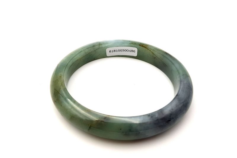 Jade-Armband Klasse A - 5,90cm - Dunkelgrün / Durchscheinend 3