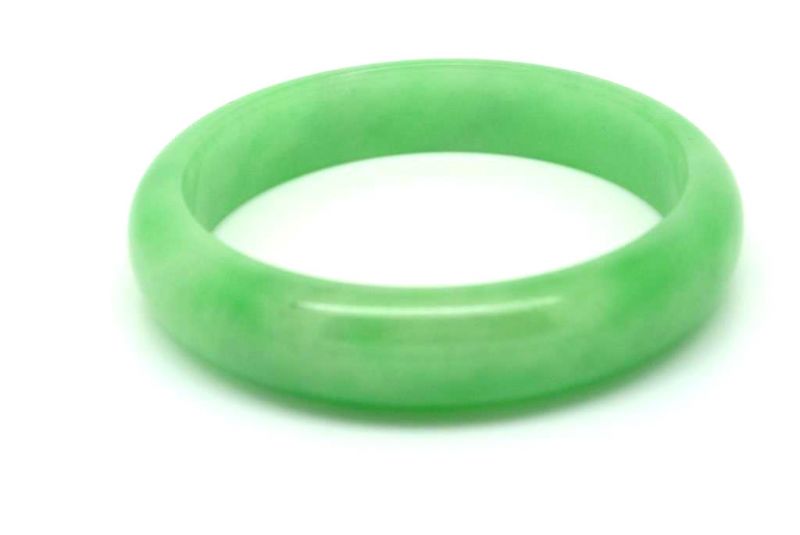 Jade-Armband Klasse A Apfelgrün 6cm 2