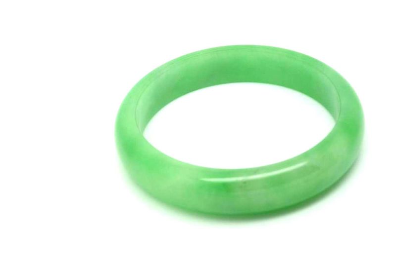 Jade-Armband Klasse A Apfelgrün 6cm 3